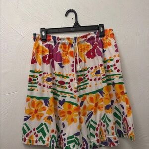 Gitano Multicolored Floral Drawstring Mini Skirt